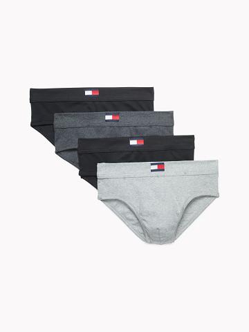 Férfi Tommy Hilfiger Pamut classics hip brief 4pk Briefs Szürke | HU 1329EBC